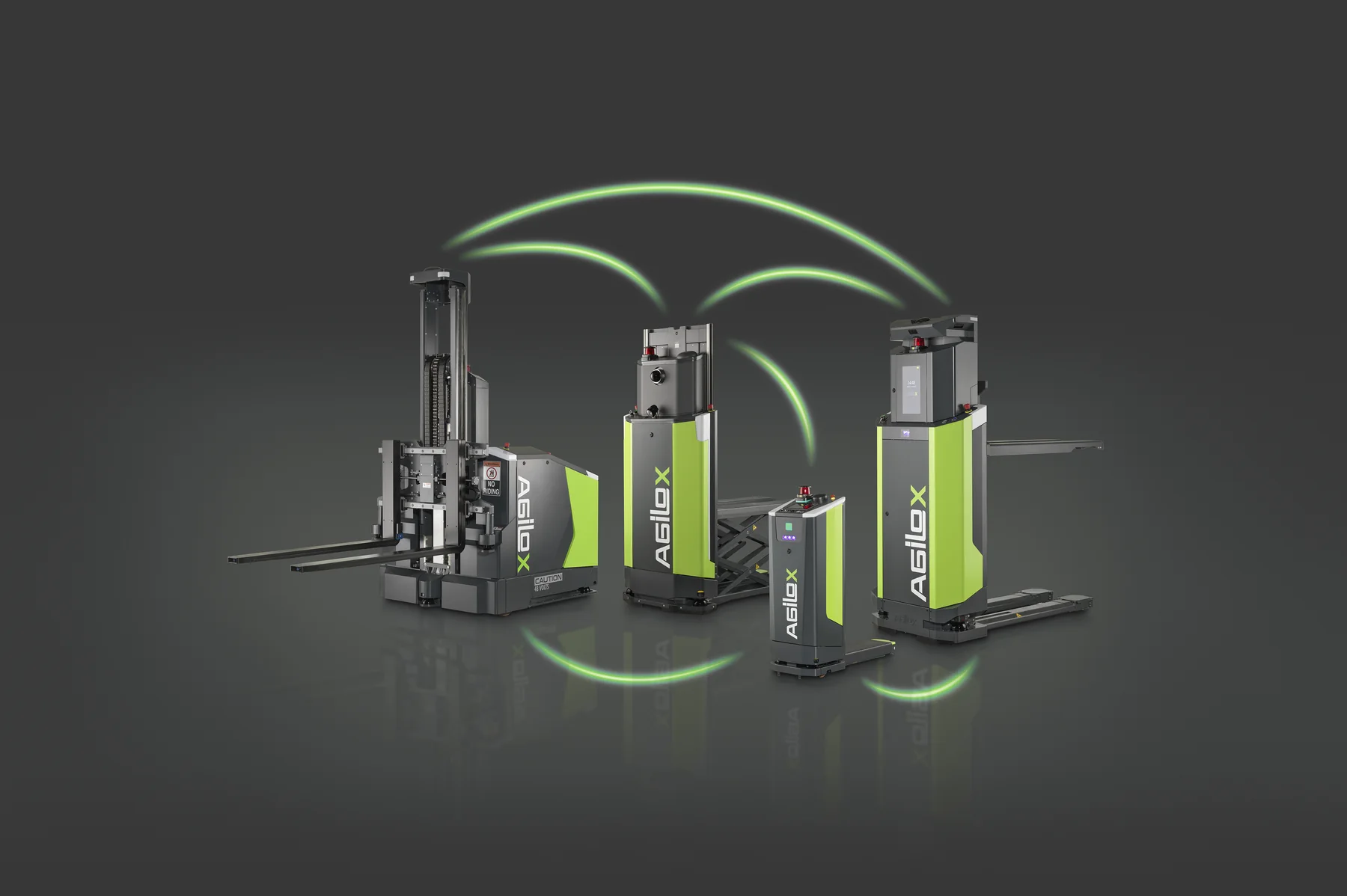 Flotta AGILOX coordinata con tecnologia X-SWARM