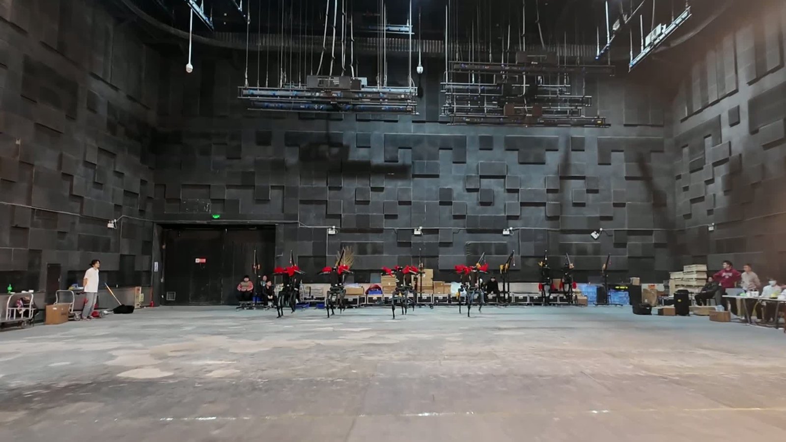 Performance coordinata Unitree durante l'esibizione del Capodanno cinese