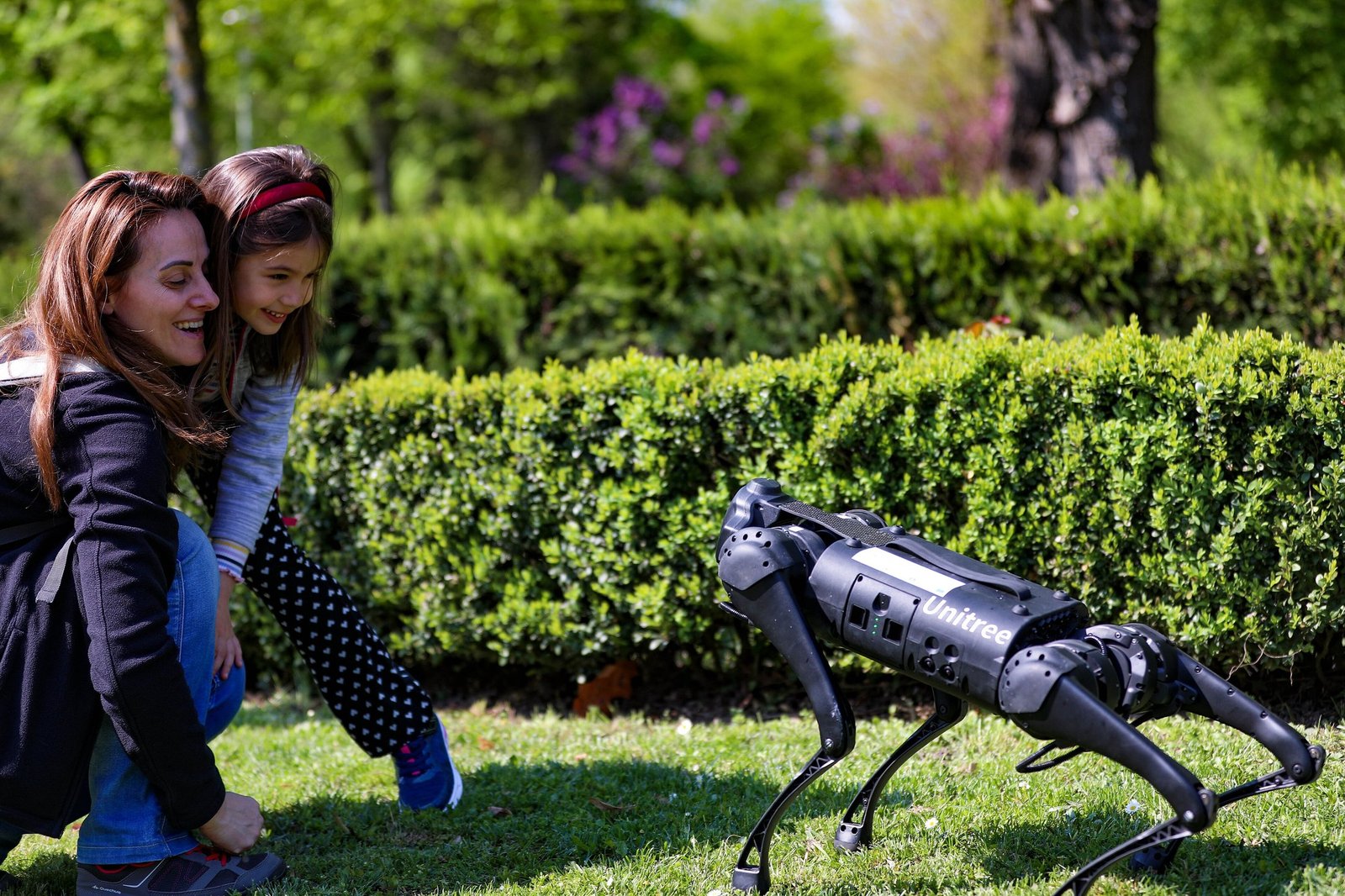 Skill ispezione Bubbles su Unitree Go2 in impianto industriale