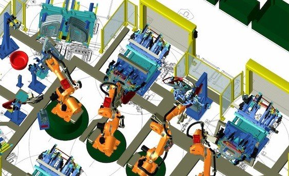 Ambiente di simulazione 3D per la pianificazione di una cella robotica industriale