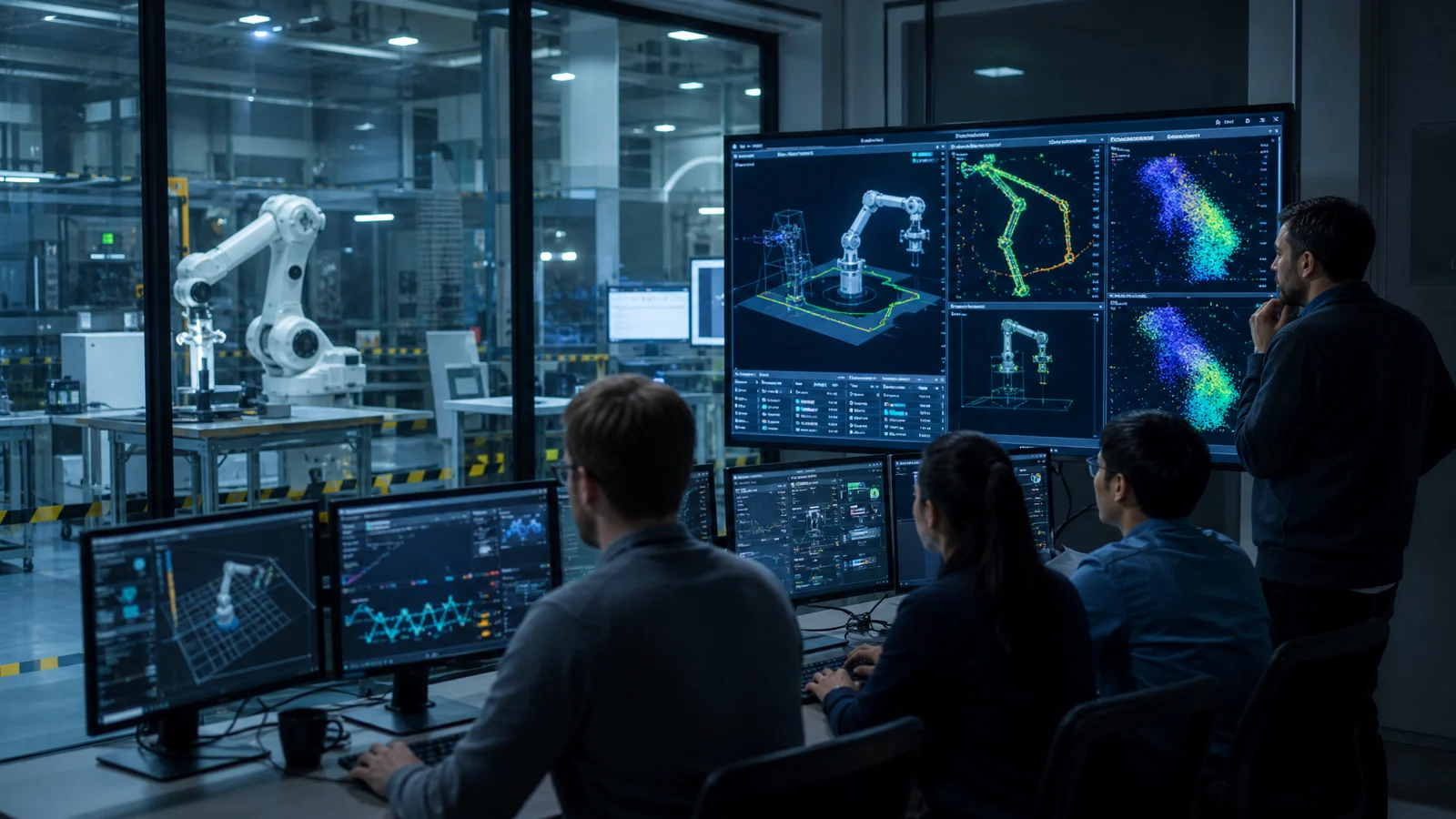 Control room robotica con monitoraggio di task embodied AI e replay delle azioni