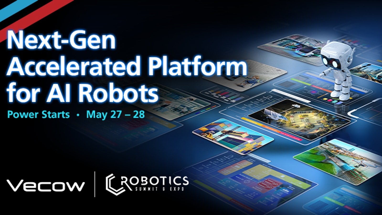 Banner ufficiale Vecow Robotics Summit 2026 per piattaforme AI robotiche