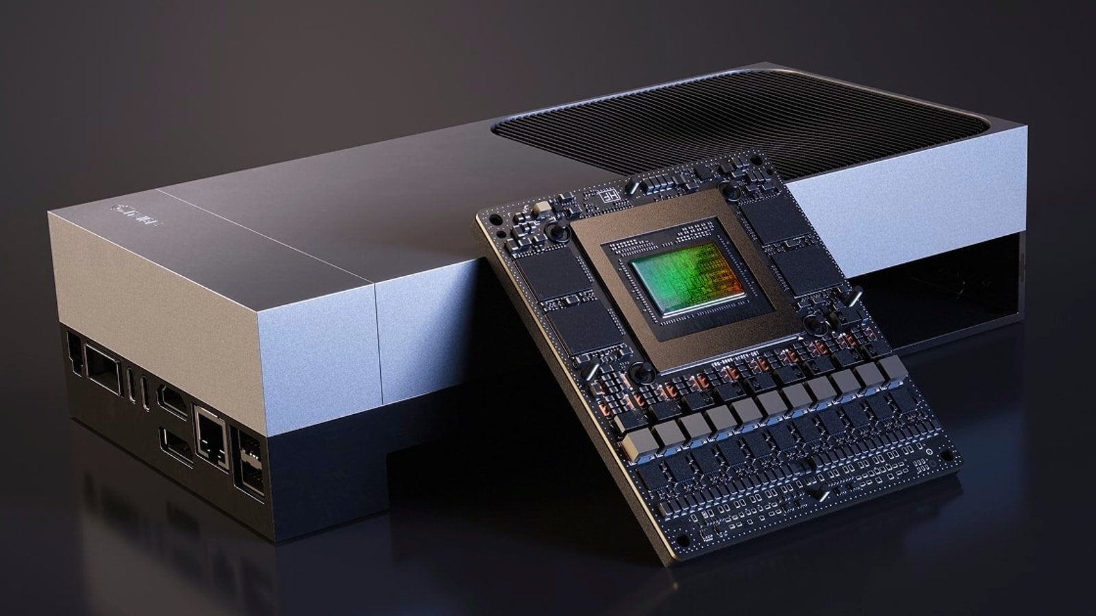NVIDIA Jetson AGX Thor developer kit con scheda compute e modulo industriale
