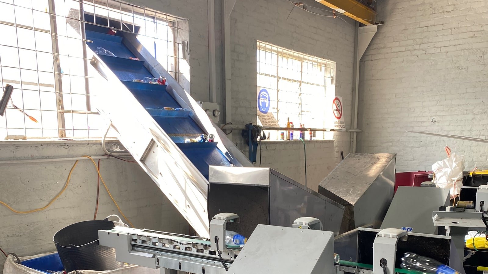 Nastri di selezione in impianto di riciclo per sorting industriale