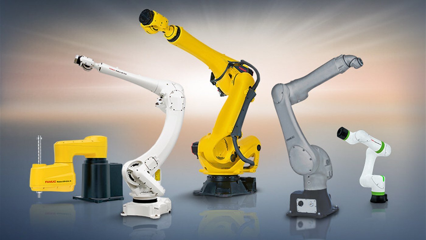 Bracci robotici FANUC mostrati per demo Physical AI e automazione industriale