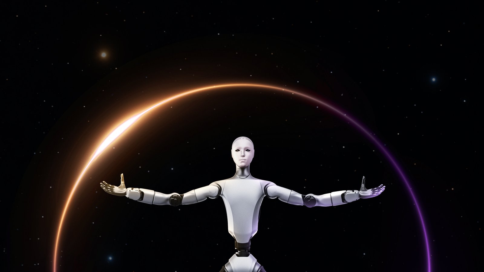 Robot umanoide Unitree H2 in dimostrazione pubblica con pubblico e barriere di sicurezza