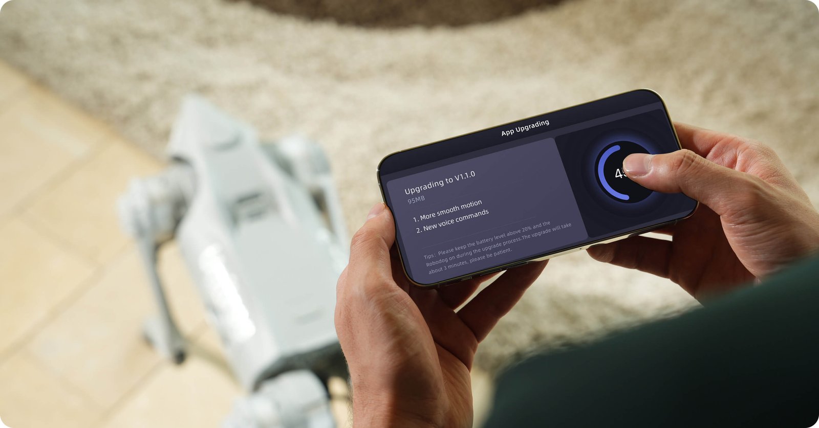 Unitree Go2 con 4D LiDAR in impianto industriale