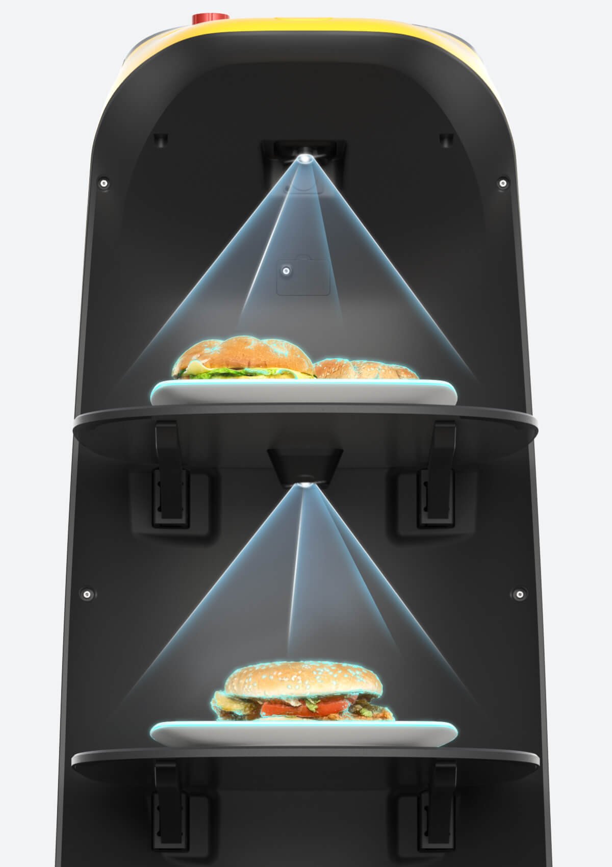 PUDU KettyBot Pro - robot concierge e digital signage per retail e hospitality - Tray Detection
