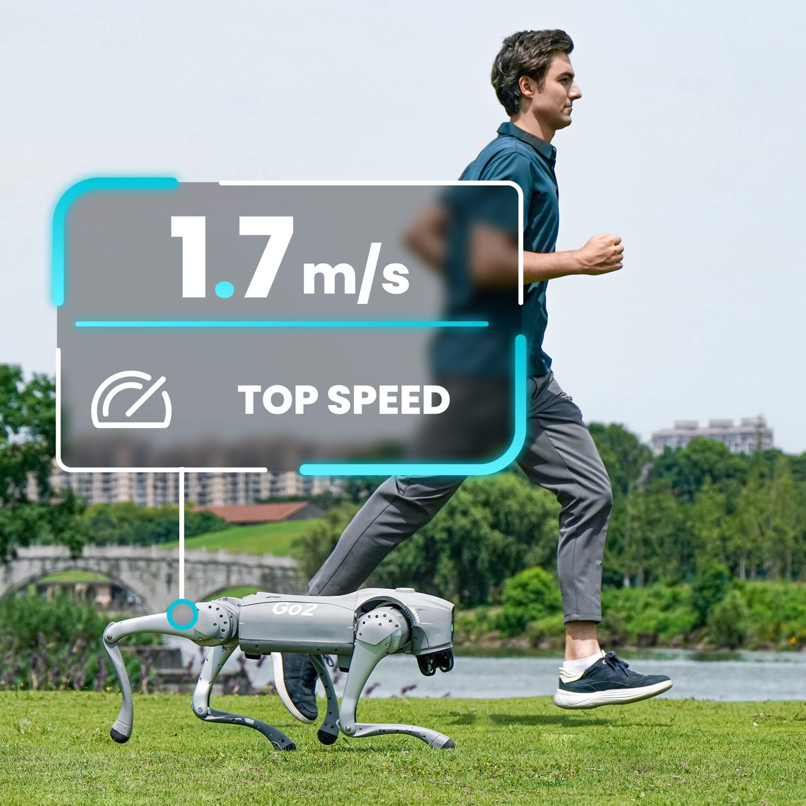 Unitree GO2 robot quadrupede per ispezioni leggere dettaglio 1