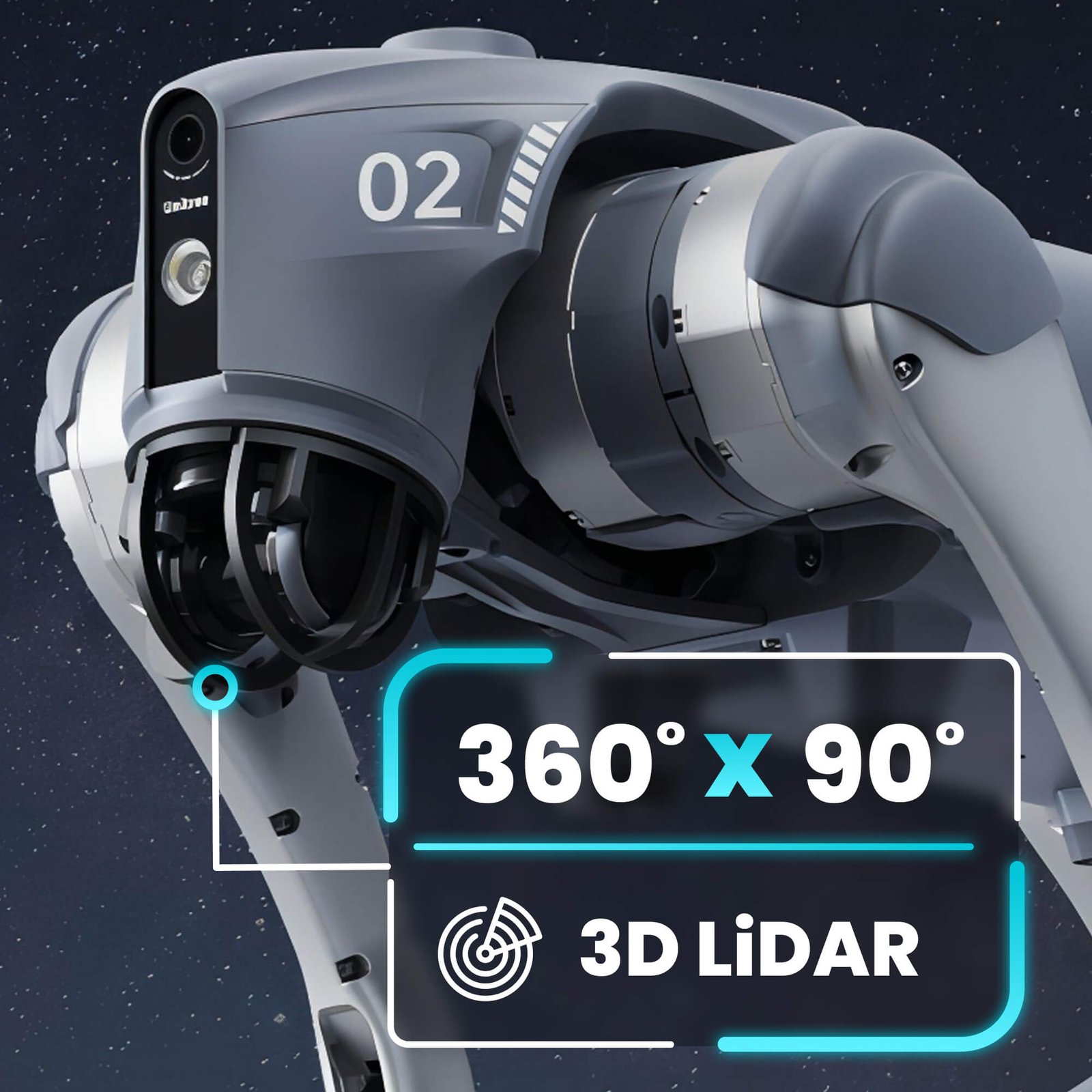 Unitree GO2 robot quadrupede per ispezioni leggere dettaglio 2